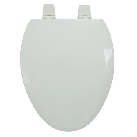 Jones Stephens Premium Molded Wood Seat for Vortens Toilets, White, Elongated, Closed Front with Cover U300V00